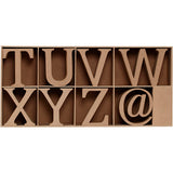 Wooden Letters, Numbers And Symbols