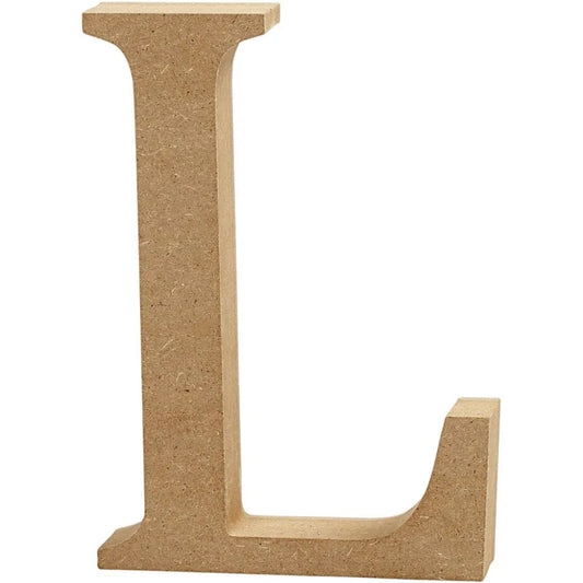 Letter L, H: 8 cm, thickness 1.5 cm, 1 pc, MDF