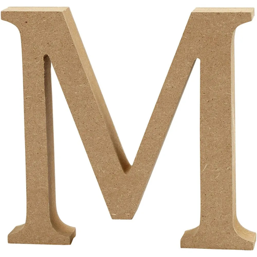 Letter, M: 8 cm, thickness 1.5 cm, 1 pc, MDF