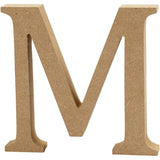 Letter, M: 8 cm, thickness 1.5 cm, 1 pc, MDF