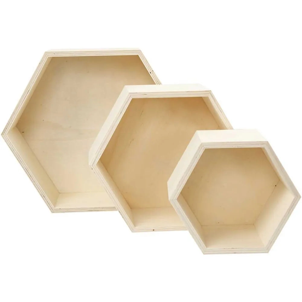 Storage Boxes, H: 14.8+19+24.2 cm, depth 10 cm, 3