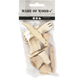 Wooden Kitchen Tools 40-60mm (10 Pack)