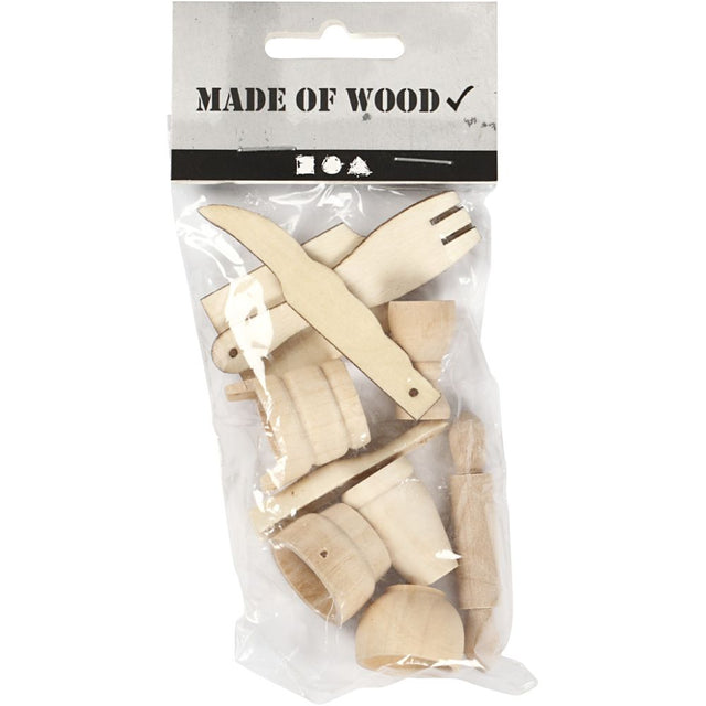 Wooden Kitchen Tools 40-60mm (10 Pack)