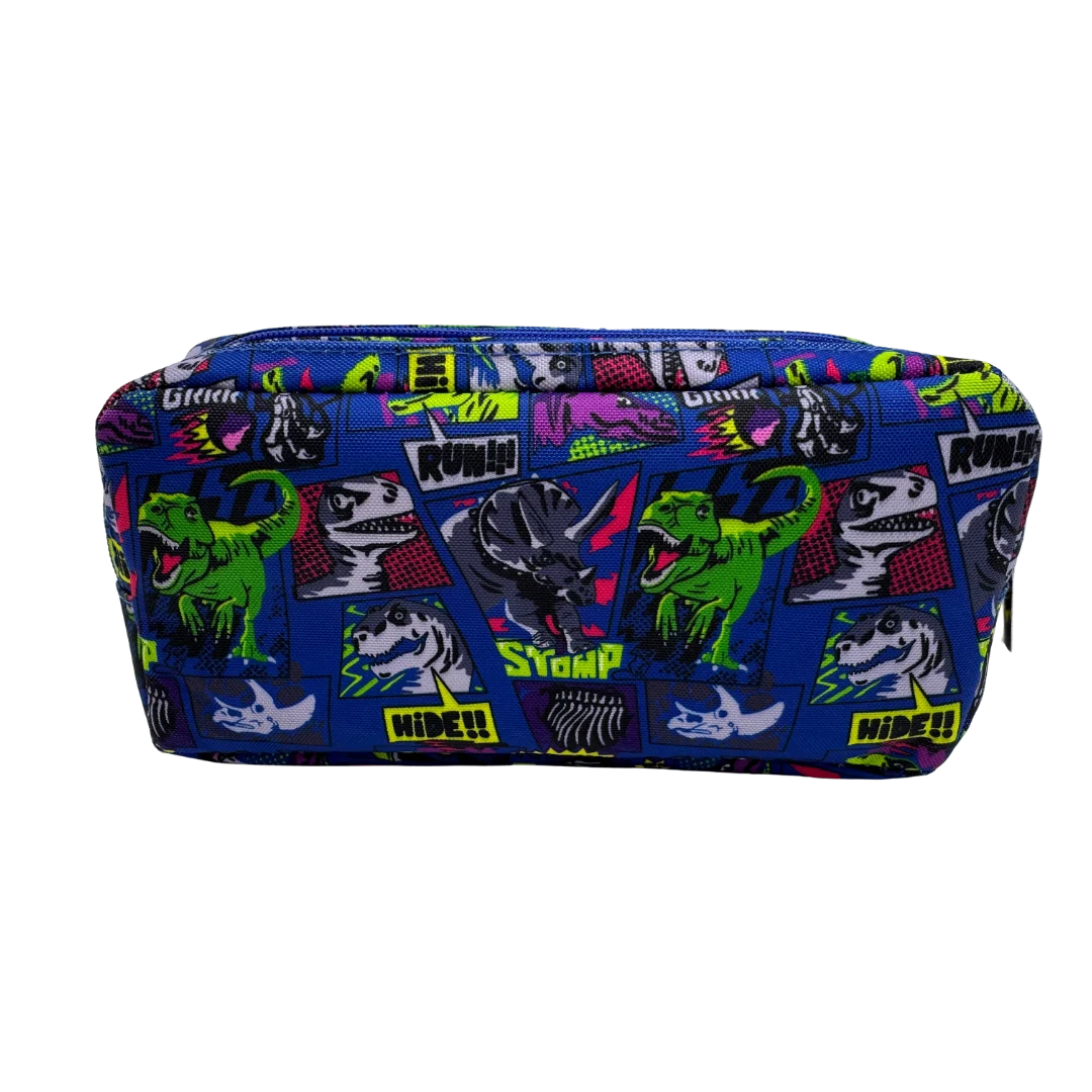 Supreme Stationery Double Pencil Case - Dino Stomp
