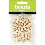 Wooden Beads Hole Size 2 Mm - 100 Pack