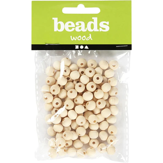 Wooden Beads Hole Size 2 Mm - 100 Pack