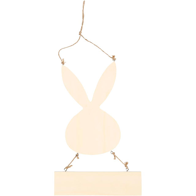 Rabbit with sign