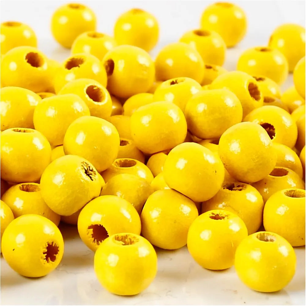 Wooden Beads 15g - Yellow