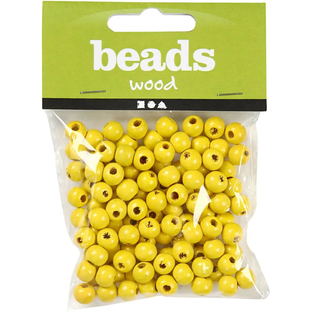 Wooden Beads 15g - Yellow