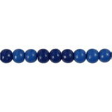 Wooden Beads Hole Size 2mm, 15g - Blue