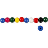 Wooden Beads Mix 15g 8mm - Assorted Colours (80 Pack)