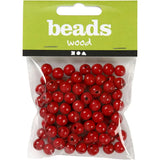 Wooden Beads - Red 10 mm