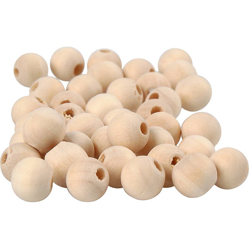 Wooden Beads Diameter.10 Hole Size 2.5mm (40 Pack)