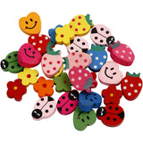 Shaped wooden beads