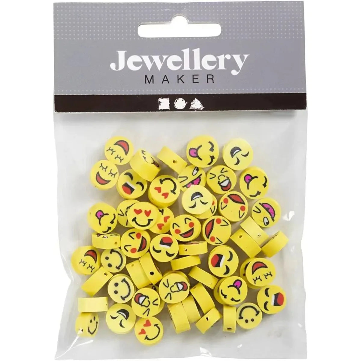 Creativ Craft Figure Beads - Smiley Faces