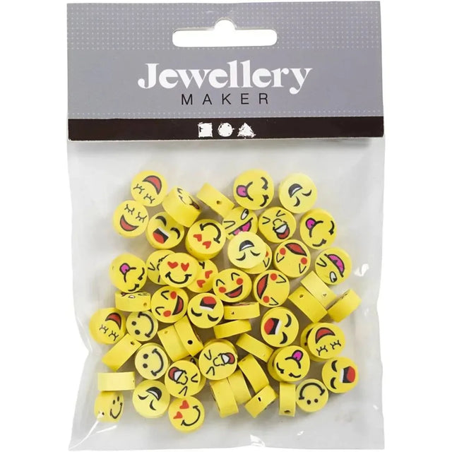 Creativ Craft Figure Beads - Smiley Faces