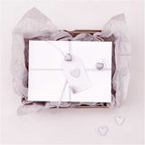 DECO CLIP WHITE, SILVER HEART 8 PCS