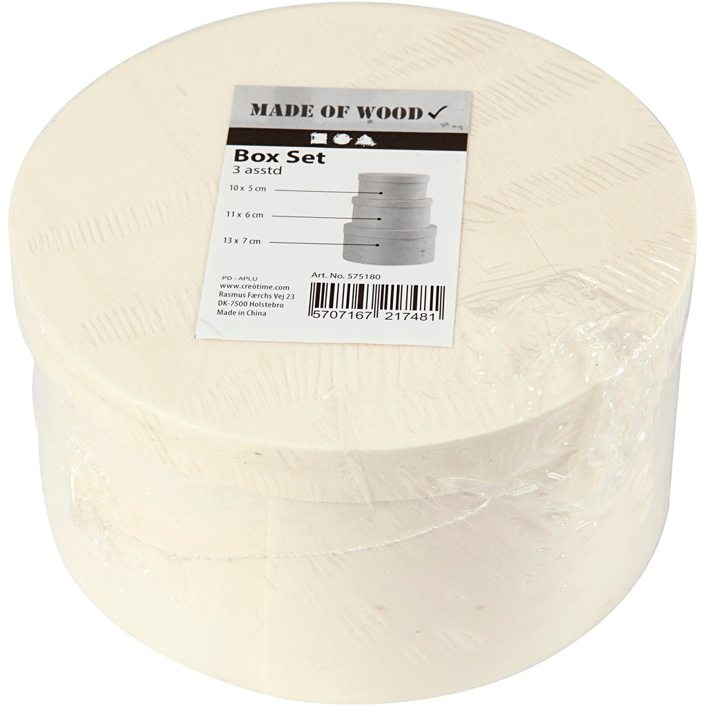 Round Wood Chip Box