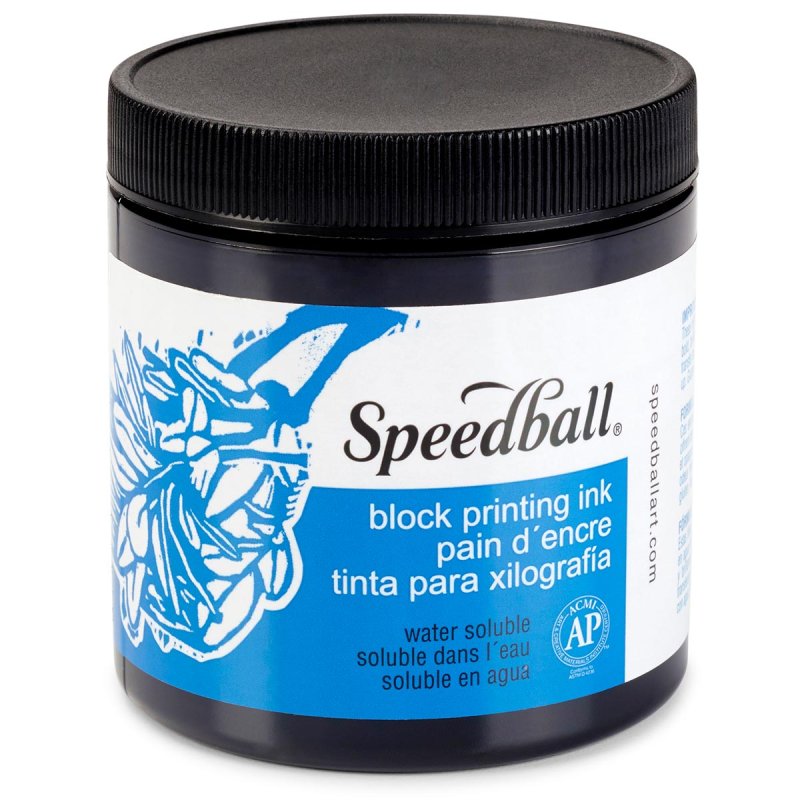 Speedball Water-Soluble Block Ink 236ml - Black
