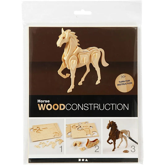 3D Wooden Construction Kit Horse