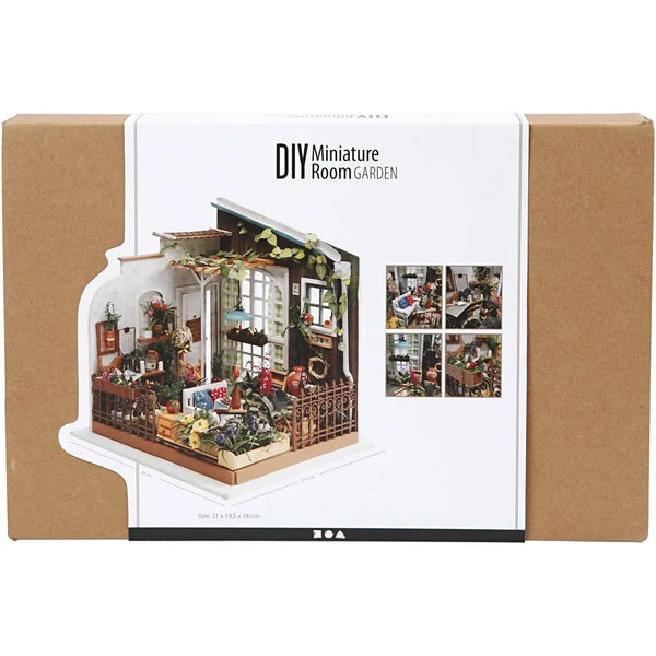 DIY Miniature Room, Garden, H: 21 cm, W: 19,5 cm, 1 pc