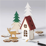 Creativ Plywood Christmas Figures - DIY House, Tree, Snowflake, Deer