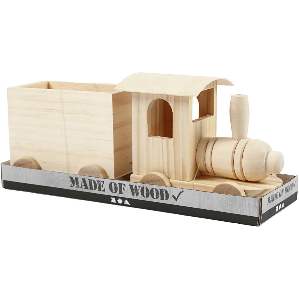 Toy train with carriage