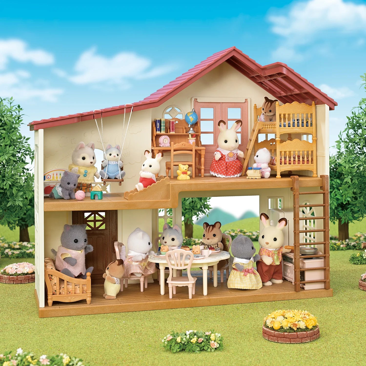 Sylvanian Families Hilltop Terrace House Gift Set – Art Hobby