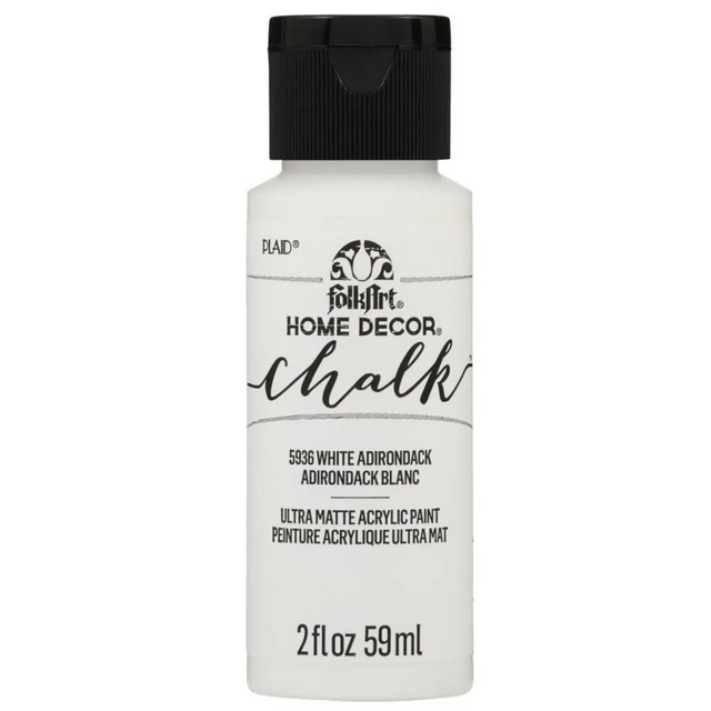 FolkArt Home Decor Chalk Paint 59ml - White Adirondack