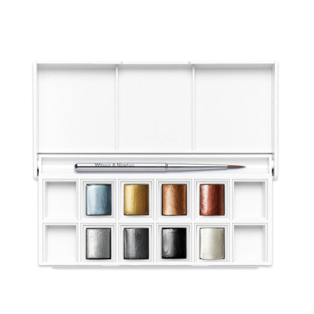 Winsor & Newton Cotman Watercolour Pocket Set - 8 Metallics