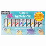 Pebeo Studio Gouache Set (10x20ml Tubes & Brush)
