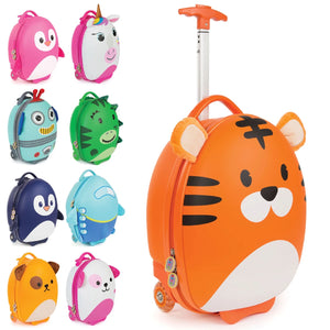 Boppi Tiny Trekker Kids Luggage Travel Suitcase Carry On Tiger