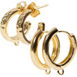 Eye hoop earrings