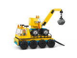 Lego Construction Trucks and Wrecking Ball Crane