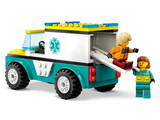 Lego City Emergency Ambulance and Snowboarder Set