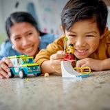 Lego City Emergency Ambulance and Snowboarder Set