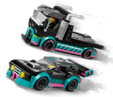 Lego City Race Car and Car Carrier Truck Set