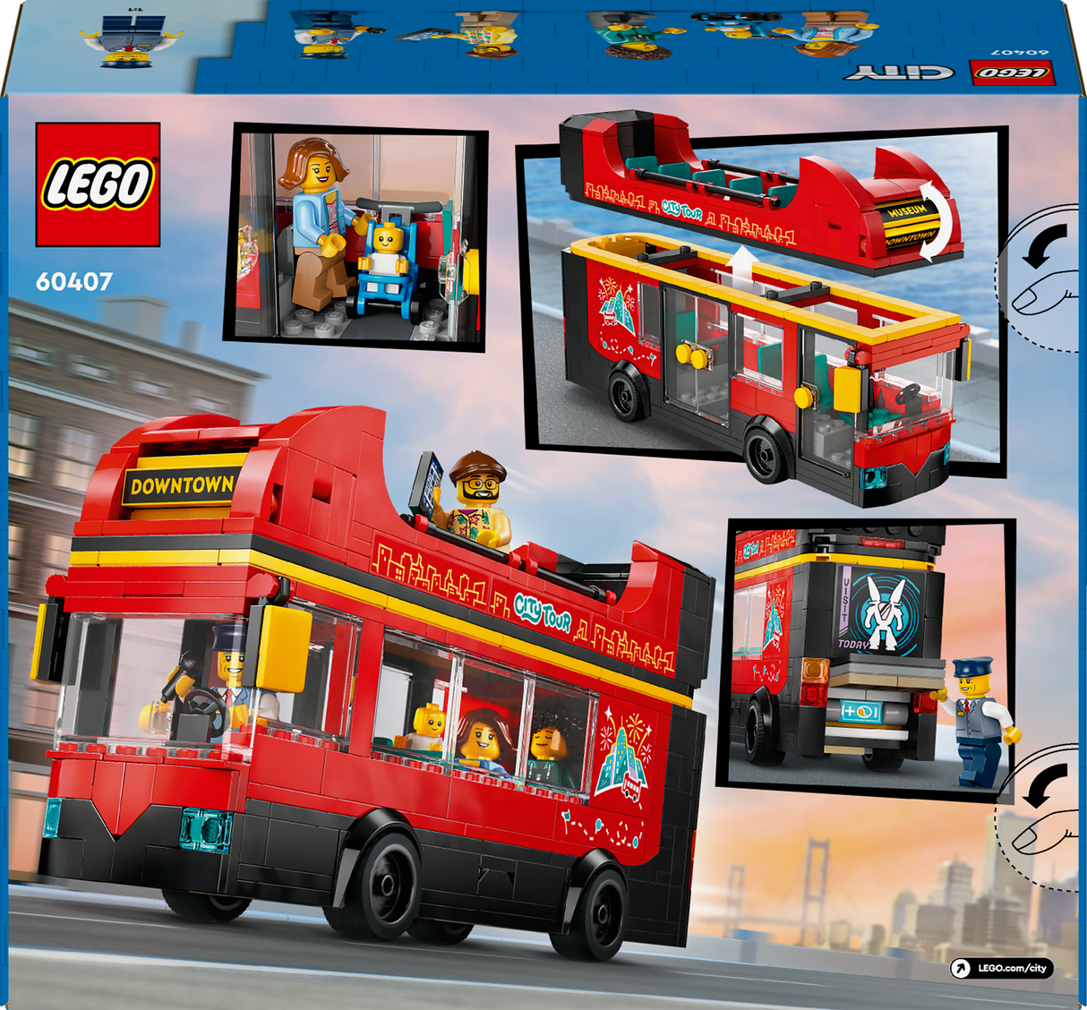 Lego City Red Double-Decker Sightseeing Bus