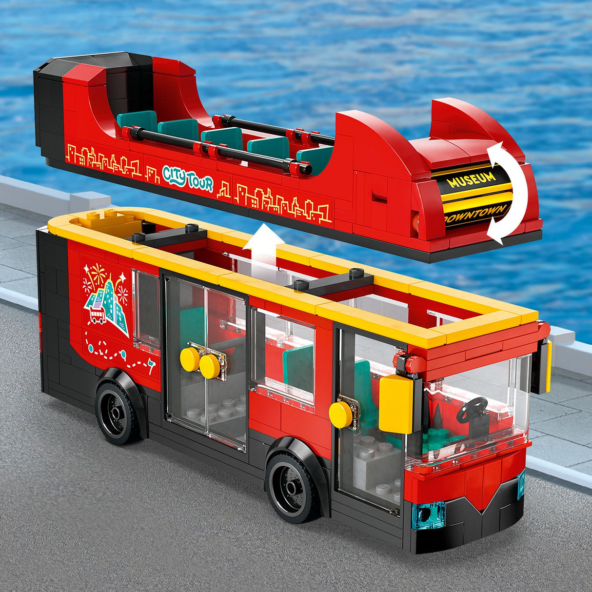 Lego City Red Double-Decker Sightseeing Bus
