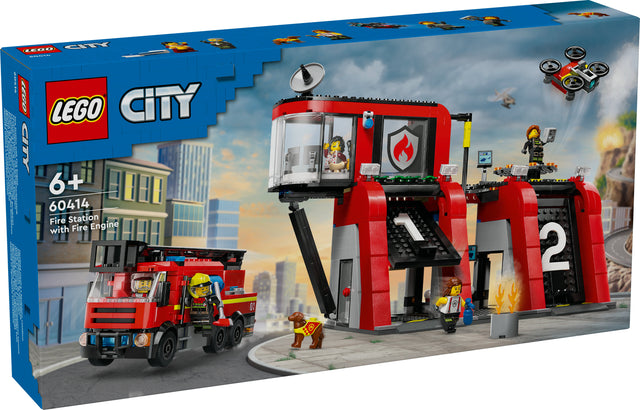 Lego City Fire Station with Fire Truck Set