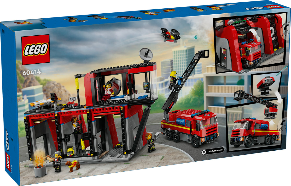 Lego City Fire Station with Fire Truck Set