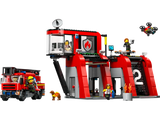 Lego City Fire Station with Fire Truck Set