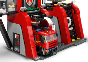 Lego City Fire Station with Fire Truck Set