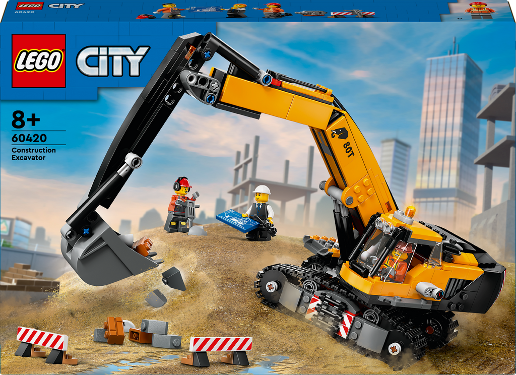 Lego City Yellow Construction Excavator Art Hobby
