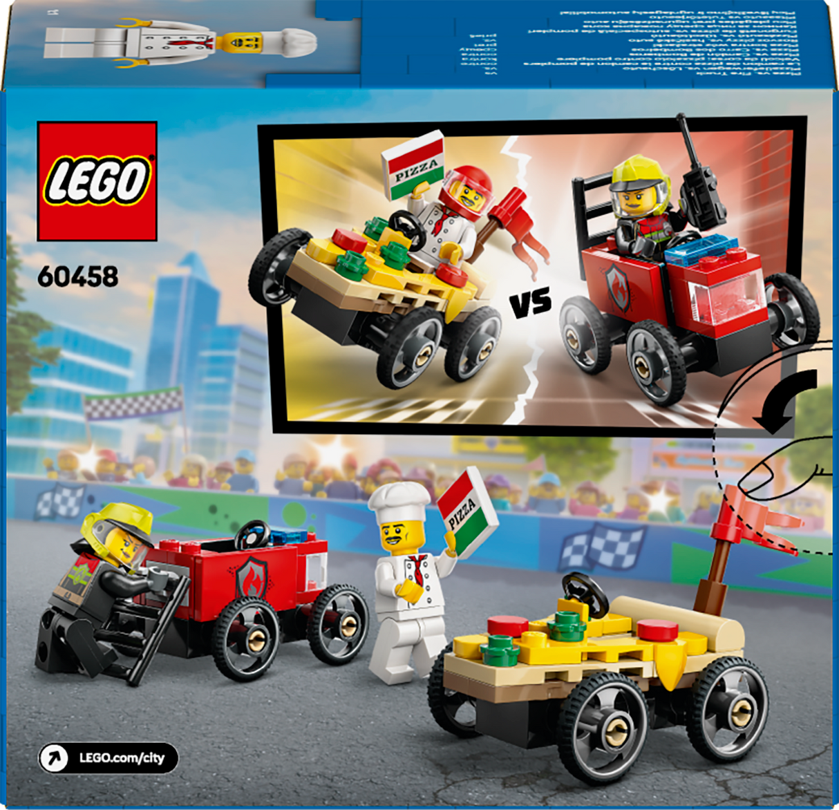 Lego City - Pizza vs. Fire Truck Race Car Pack