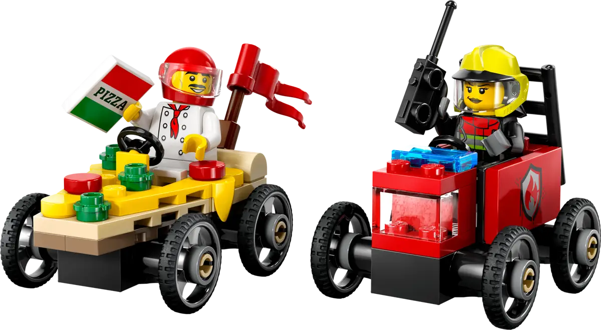 Lego City - Pizza vs. Fire Truck Race Car Pack
