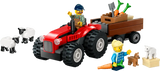 Lego City - Red Farm Tractor with Trailer & Sheep