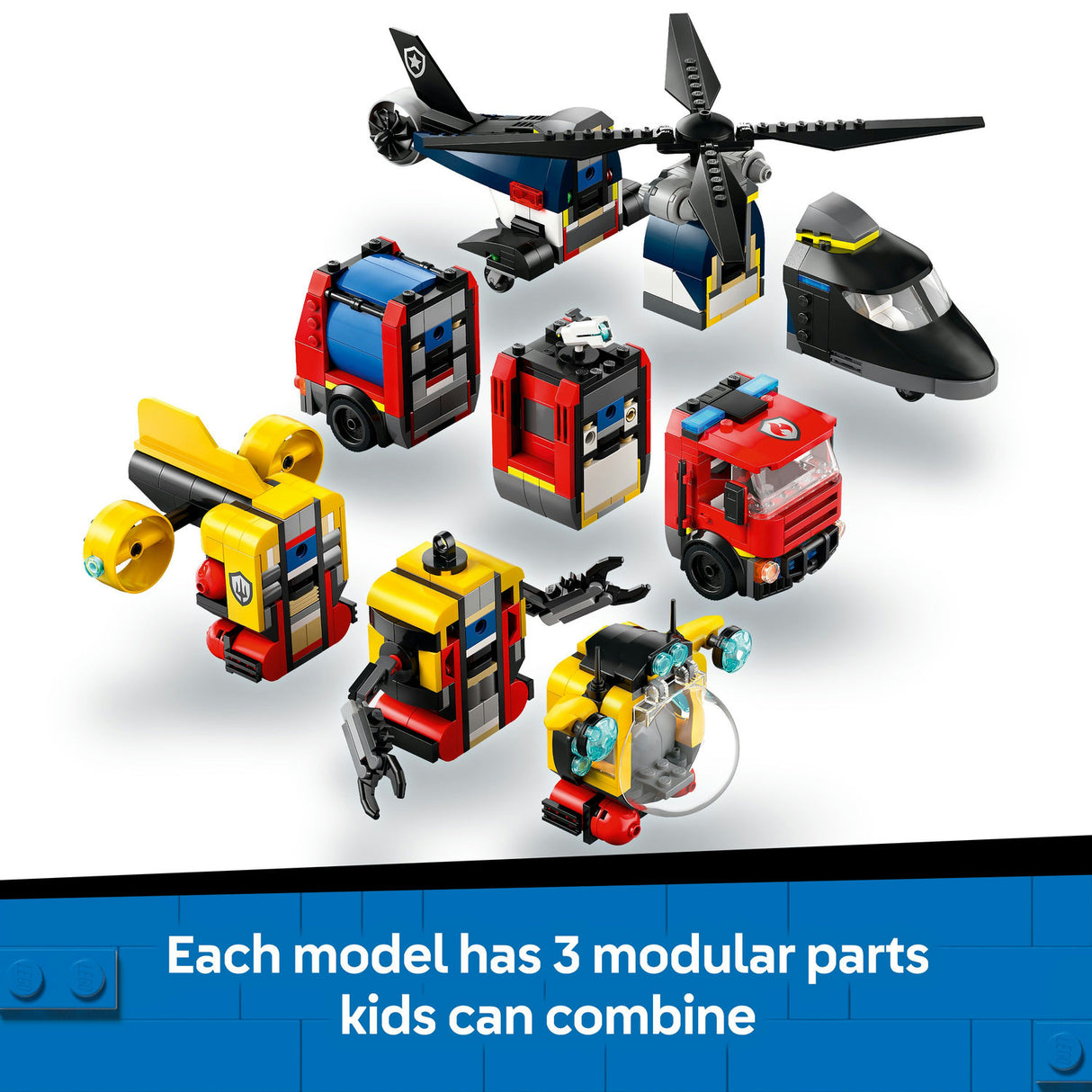 Lego City - Helicopter, Fire Truck & Submarine Remix