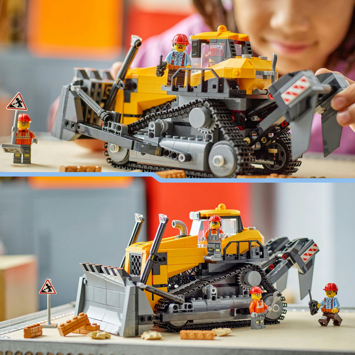 Lego City - Yellow Bulldozer with Front Loader