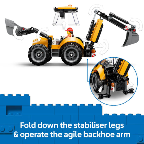 LEGO City - Yellow Backhoe Loader